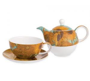 Комплект чаша и чайник - слънчогледи