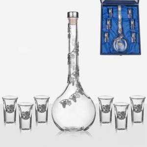 Сет 6 чаши + бутилка лоза