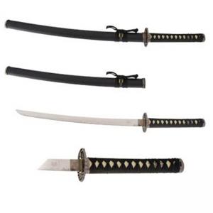 Японски меч Вакизаши с черна ножница