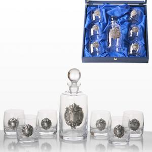 Сервиз бутилка с шест чаши уиски