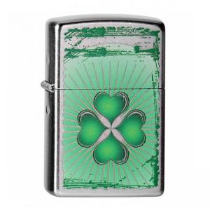 Запалка Zippo Street Chrome Clover Grunge