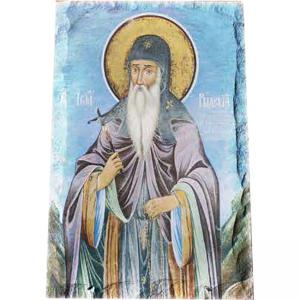 Картина върху врачански камък - 13x18 см - икона Свети Иван Рилски