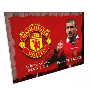 Картина върху врачански камък - 20x30 см - футболен плакет Манчестър Юнайтед