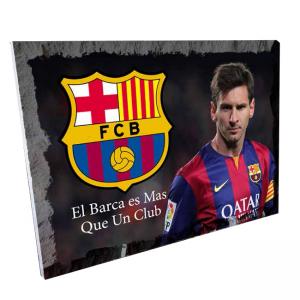 Картина върху врачански камък - 20x30 см - футболен плакет Барселона 2