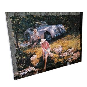 Картина върху врачански камък - 20x30 см - Пикник
