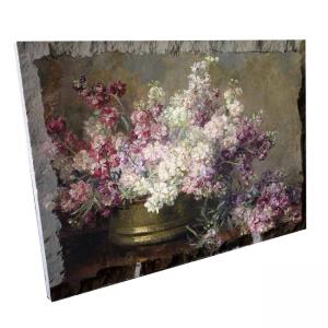 Картина върху врачански камък - 30x45 см - букет