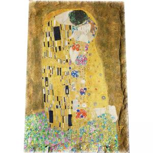 Картина върху врачански камък - 30x45 см - картина Целувката