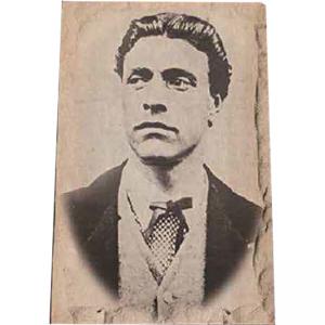 Картина върху врачански камък - 30x45 см - Васил Левски 3