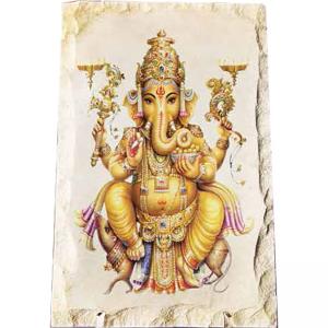 Картина върху врачански камък - 30x45 cм - индийски бог Шива под формата на слон