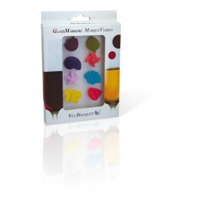 Vin Bouquet Сет маркери за чаши - 8 цветни фигурки FUNNY