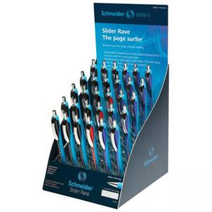 Химикалка авт.Slider Rave XB, 4 цв., дисплей (30 бр.)
