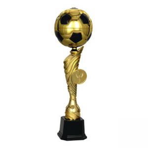 Луксозна спортна купа, златно покритие с футболна топка  - височина 55 см
