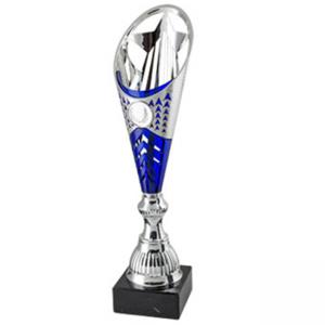 Стандартна спортна купа, сребърно/синьо покритие - височина 30.5 см