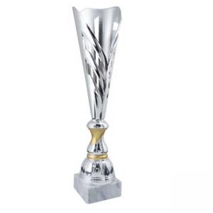 Стандартна спортна купа, сребърно покритие със златни мотиви - височина 36 см