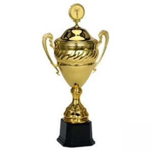 Луксозна спортна купа, изработена от метал със златно покритие - височина 45 см
