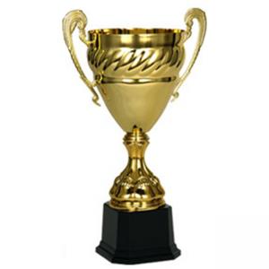 Луксозна спортна купа, изработена от метал със златно покритие - височина 47 см
