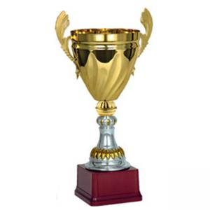 Луксозна спортна купа, златно покритие със сребристи елементи - височина 49 см