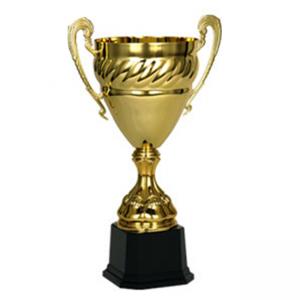 Луксозна спортна купа, изработена от метал със златно покритие - височина 32 см