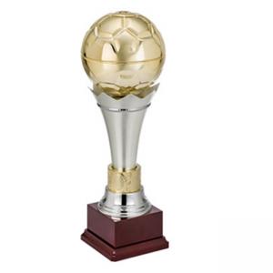 Луксозна спортна купа, сребърно/ златно покритие - височина 48 см