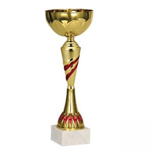 Стандартна спортна купа, златно покритие с червени елементи - височина 24 см