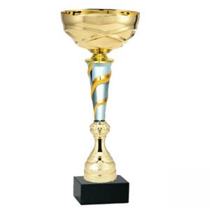 Стандартна спортна купа, златно покритие със сребърни части - височина 22 см