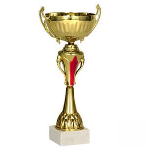 Стандартна спортна купа, златно покритие с червен елемент - височина 27 см