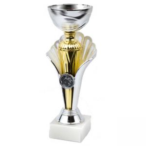 Стандартна спортна купа златно/сребърно покритие - височина 24.5 см