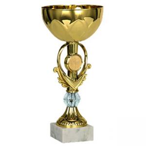 Стандартна спортна купа, златно покритие със сребърен елемент - височина 21 см