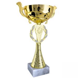 Стандартна спортна купа, златно покритие със сребърен елемент - височина 26.5 см