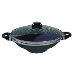 SKK УОК Тенджера със стъклен капак и приставка за готвене на пара - Ø 32см