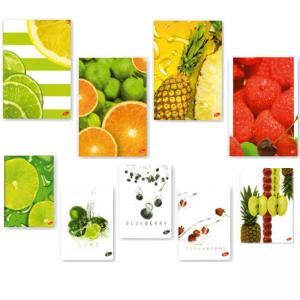 Тетрадка формат A5 UV Fruits, 60+2 листа с редове, 70 г/м2