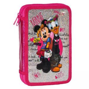 Несесер с 2 ципа - зареден Minnie § Daisy, брокат, PVC, размер 21х12х4.5 Несесер с 2 ципа - зареден Minnie § Daisy, брокат, PVC, размер 21х12х4.5