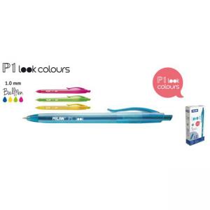 Химикалка автоматична, P1 Look Colours 1.0 мм, синя