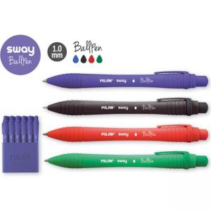 Химикалка автоматична, Sway 1.0 мм, 4 цвята