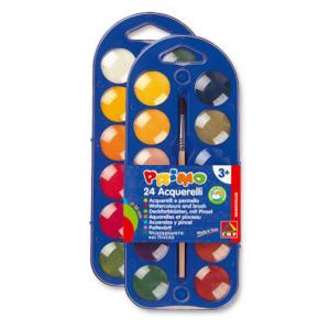 Акварел 24 цвята, Ø 25 мм