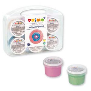 Бои за рисуване с пръсти, перлени 6 цвята 100 г, в куфарче Бои за рисуване с пръсти, перлени 6 цвята 100 г, в куфарче