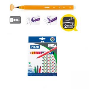 Флумастери 24 цвята, Fine tip 610, Ø 2 мм