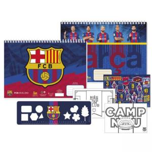 Скицник Barcelona 40 листа + шаблони, линийка, стикери и 2 страници за оцветяване, размер 23x33