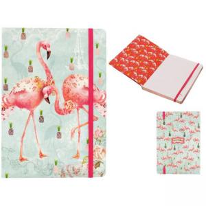 Тетрадка с ластик Flamingos, размери 21х15х1.3 см
