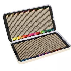 Моливи 72 цвята, шестоъгълни, Ø 3 мм графит, метална кутия