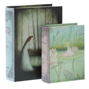 Кутии книга комплект 2 броя The Frog Prince/Thumbelina, 17x13x5 см, 13x9x4 см