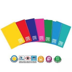 Тетрадка, формат A5 UV One Color шита, 42 листа с редове, 80 г/м2