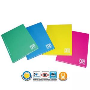 Тетрадка, формат A5 твърда корица One Color, 144 листа с редове, 60 г/м2