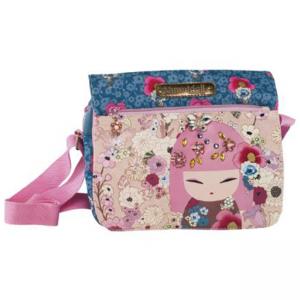 Чанта за рамо с капак Kimmidoll Denim Blue размер 22x13,5x8