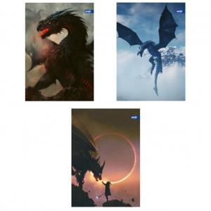 Тетрадка A4 мат/UV Dragons, 60+2 л.ред