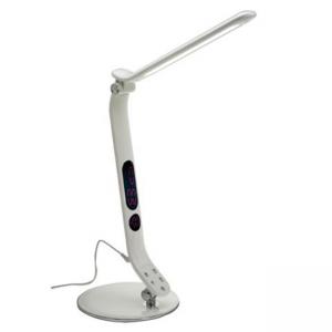 Лампа за бюро LED, дигитален часовник с аларма, 10 W