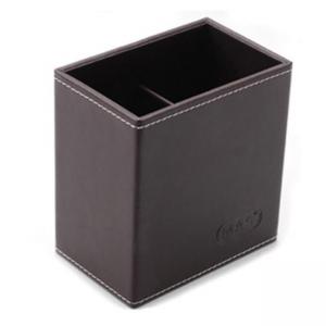 Кожен моливник с две отделения