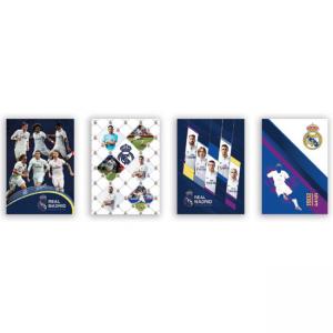 Тетрадка, формат А4 твърда корица Real Madrid, 96 листа с редове, 80 г/м2