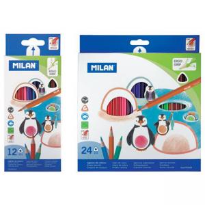 Моливи 24 цвята, триъгълни 231, Ø 2.9 мм графит, 17.5 см