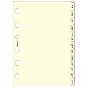 Пълнител за органайзер Filofax Pocket A-Z Index Cream - нелинирани кремави листа